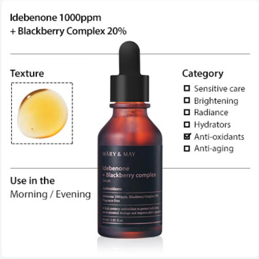 Mary & May Seoul Edition Idebenone + Blackberry Complex Serum - Picture 5 of 11